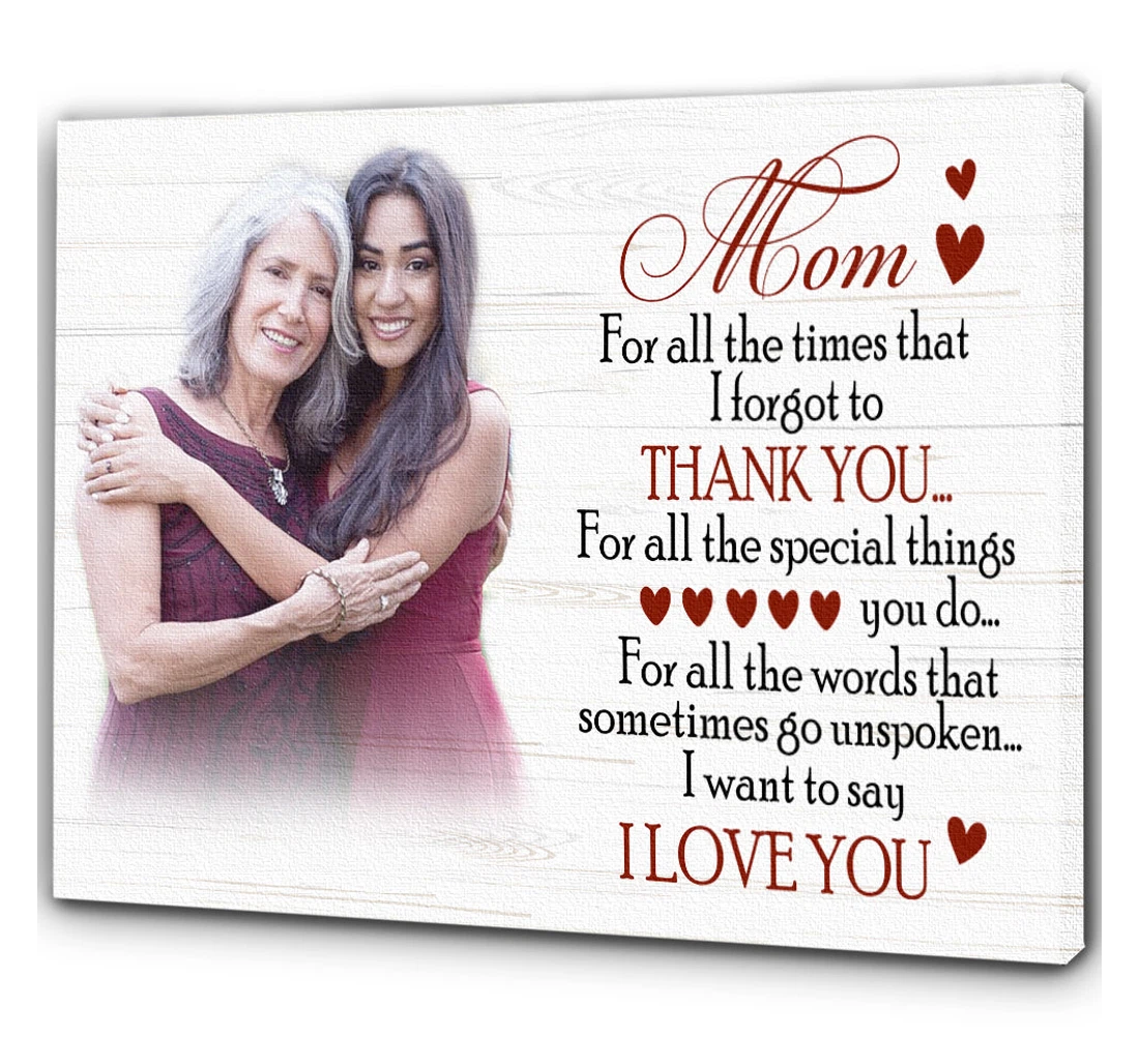 Poster, Canvas - Personalized Mom Mom I Love You Custom Mom Mother's Day Mom Mother N1456 Print Framed Wall Art