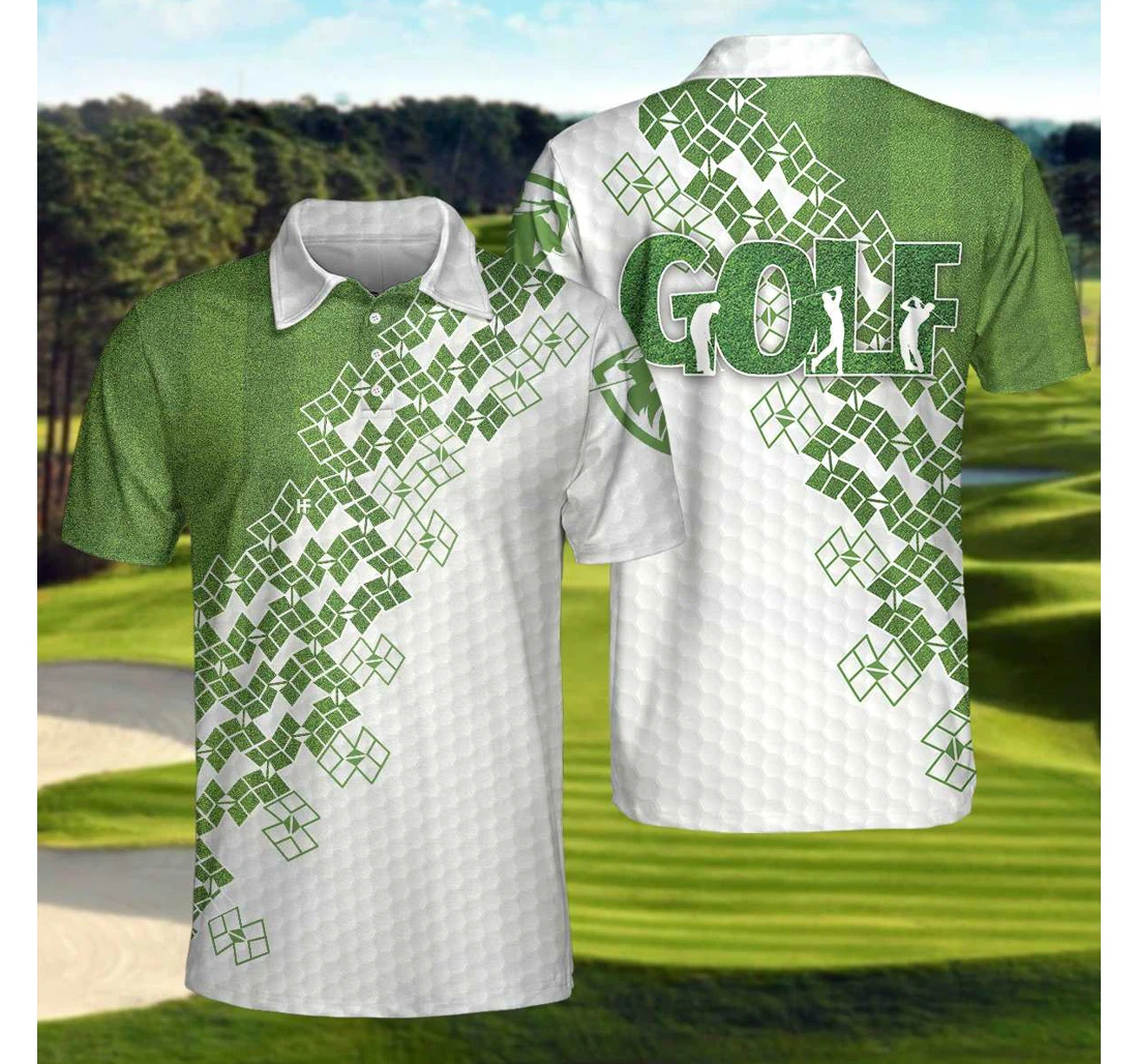 Personalized Elegant Golf In Green Golf White And Green Golf For Unique Gift For Golfers - Polo Shirt