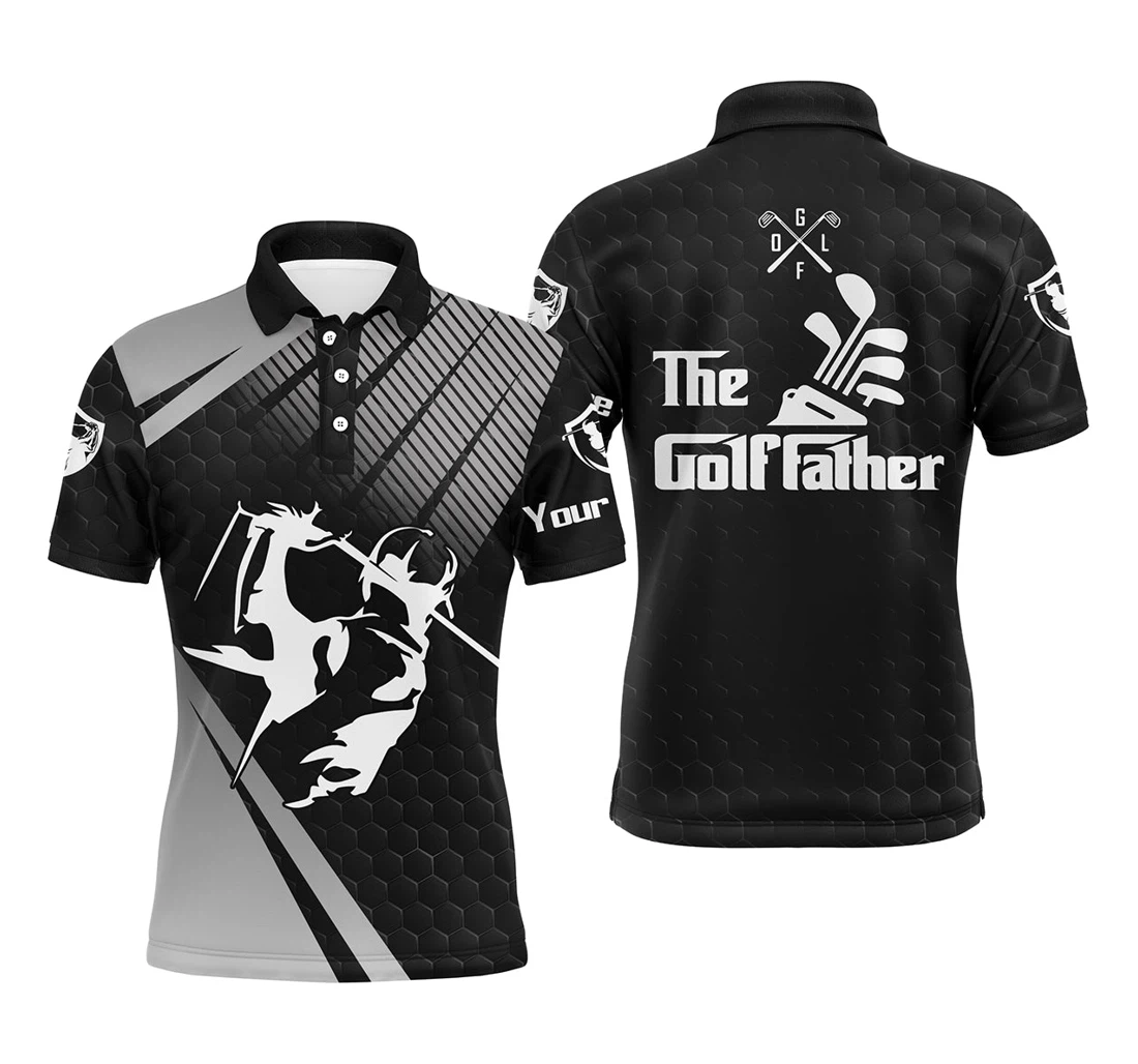 Personalized The Golf Father Shirts For Black Golf Upf Shirts Gifts For Golf Lovers Nqs3510 - Polo Shirt