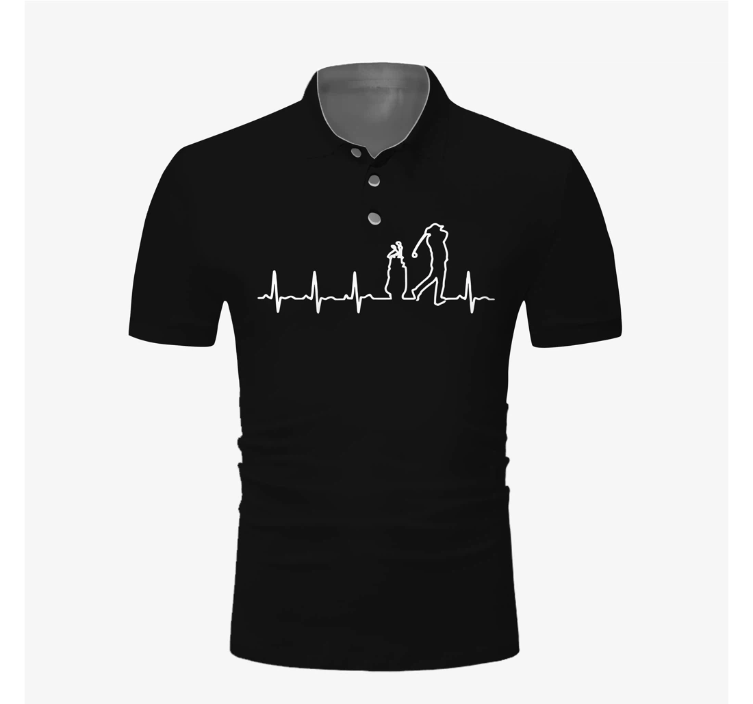 Personalized Golf Heartbeat - Polo Shirt