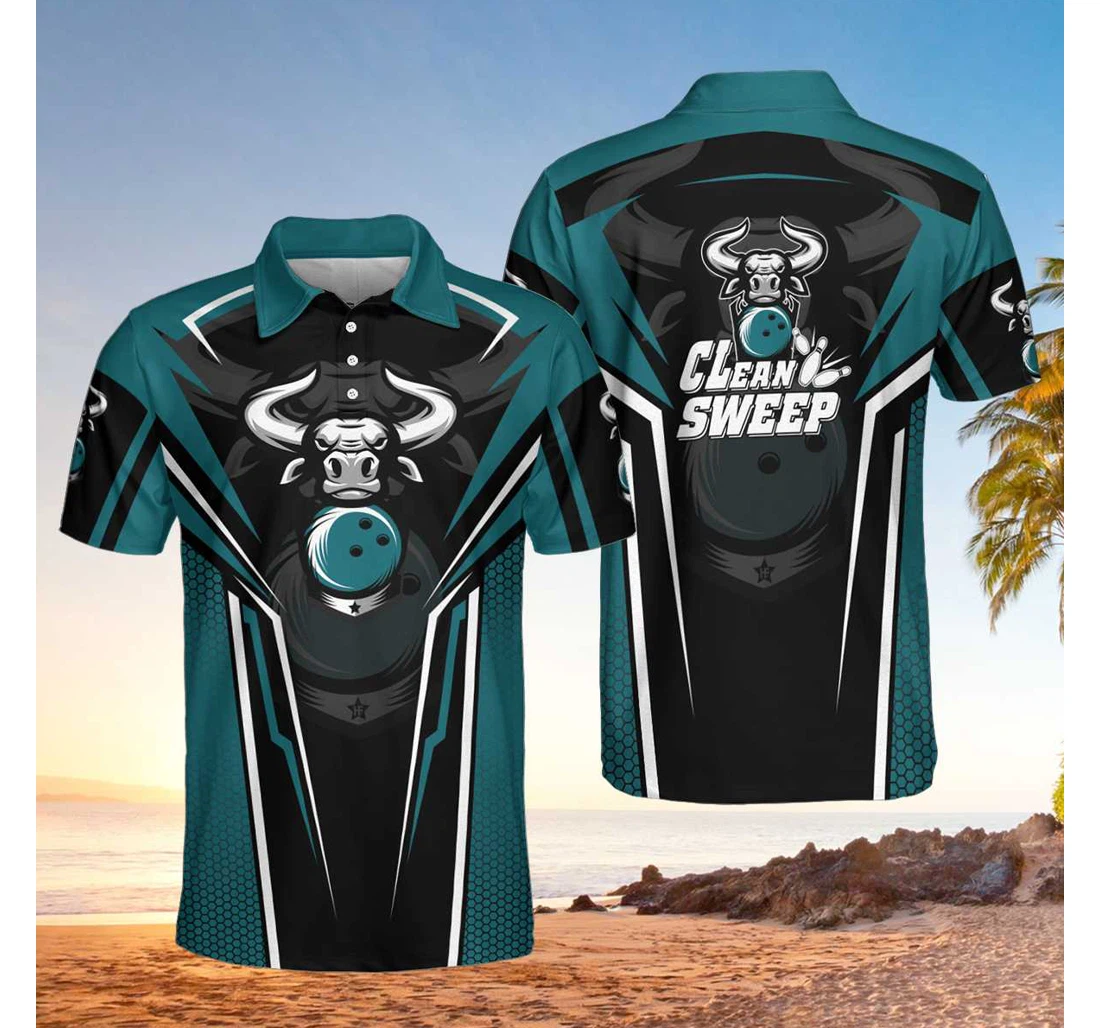 Personalized Clean Sweep Bowling Bull Digital Bowling Alley Best Bowling For - Polo Shirt