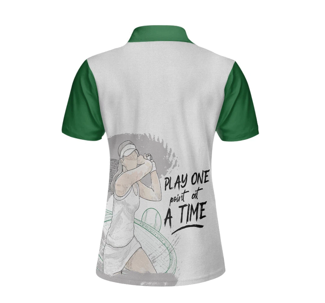 Personalized Play One Point At A Time Tennis - Polo Shirt