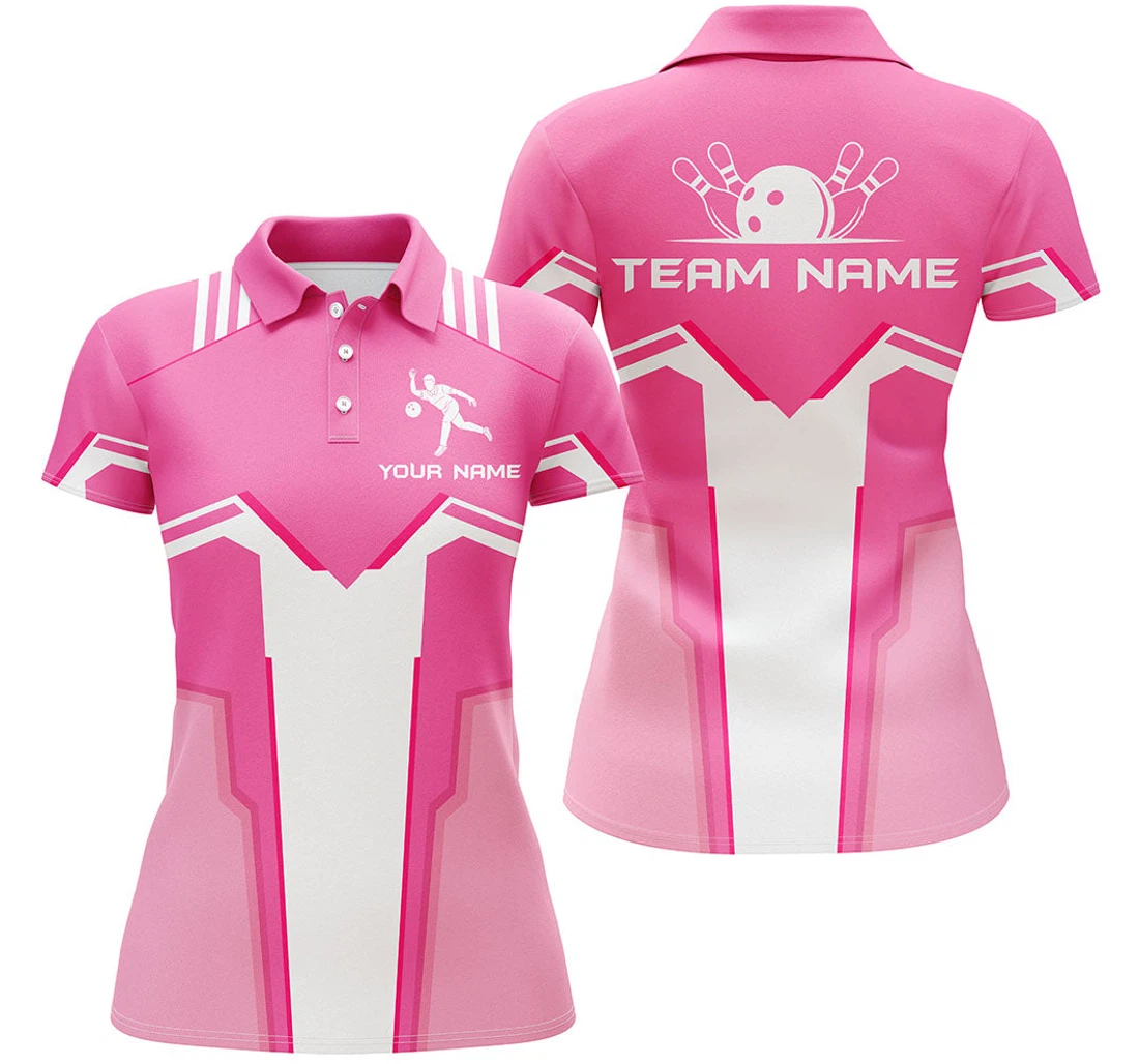Bowling For Pink Personalized Bowlers Custom Team Nbp107 - Polo Shirt