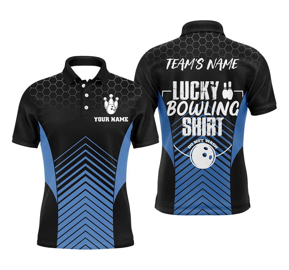 Lucky Bowling Funny Blue Bowling For Custom Team's Name Bowler Nbp122 - Polo Shirt