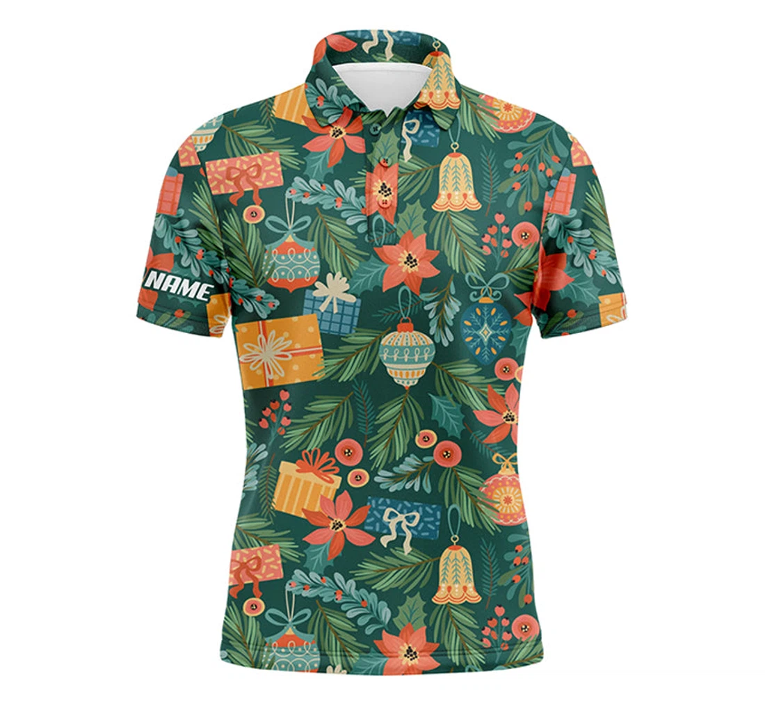Christmas Toys And Gifts Pattern Golf Shirts Custom Name Golf Gifts For Nqs4416 - Polo Shirt
