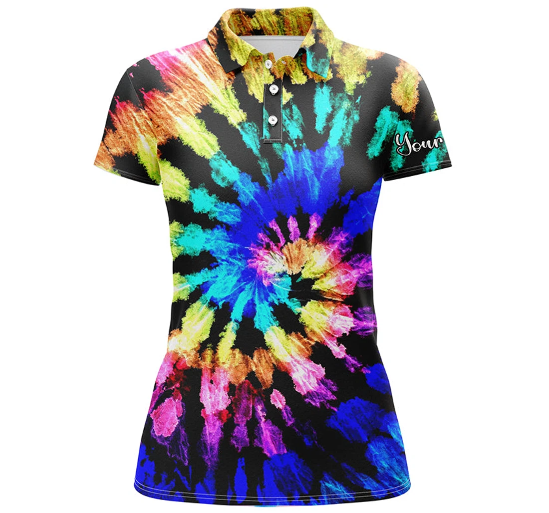 Golf Shirts With Tie Dye Pattern Custom Name Pattern Golf For Golf Tops Nqs4662 - Polo Shirt