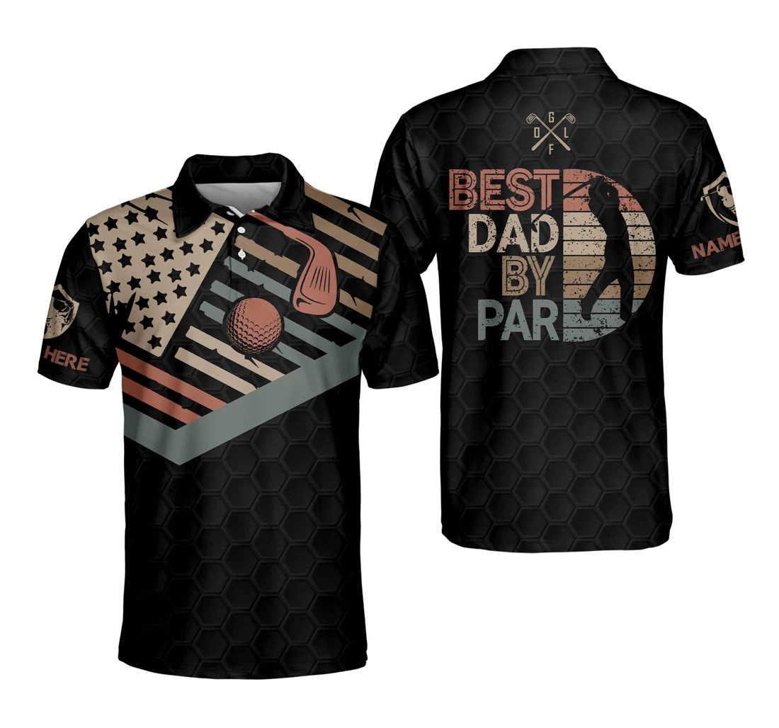 Custom Funny Golf Shirts For Dad By Par Men's Golf Shirts Retro Golf Gm0237 - Polo Shirt