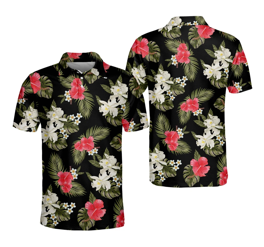 Personalized Floral Golf Shirts Tropical Golf Shirts For Tropical Shirts Floral Shirts Dry Fit Gm0258 - Polo Shirt