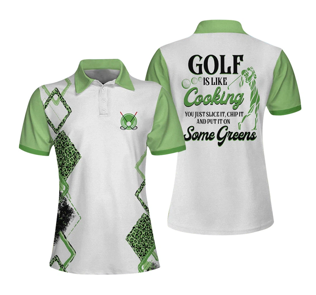 Personalized Greens Argyle Pattern Funny Golf For Ladies Gw0009 - Polo Shirt