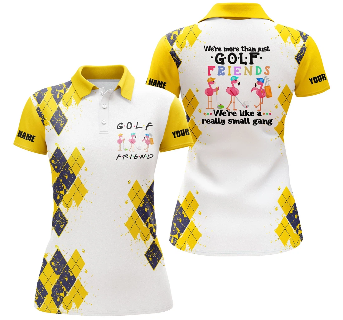 Golf We're More Than Just Golf Friends Flamingo Custom Name Funny Golf Yellow I0523 - Polo Shirt