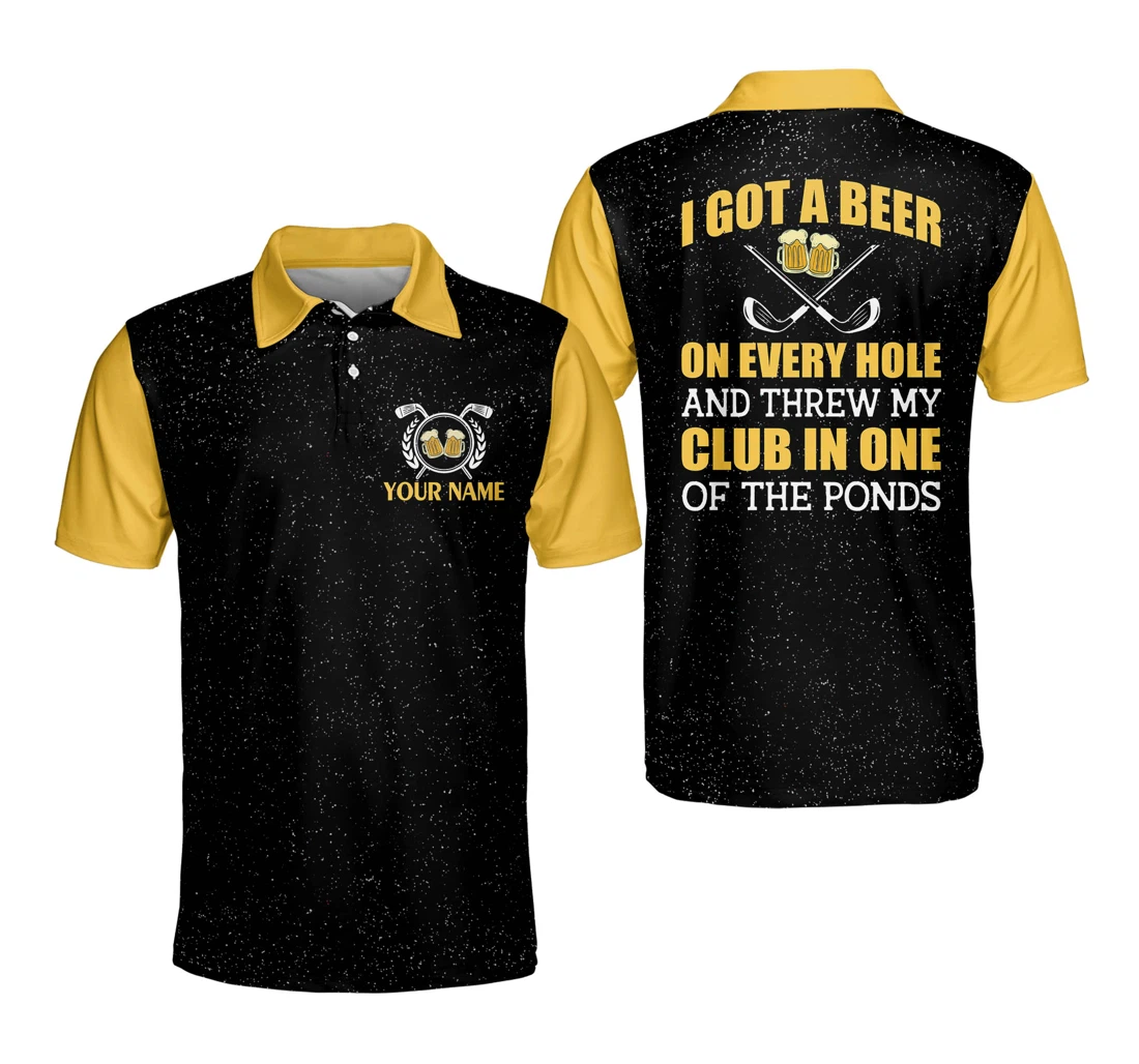 Personalized Funny Golf For I Got A Beer On Every Hole Men's Golf Sports For Gm0147 - Polo Shirt