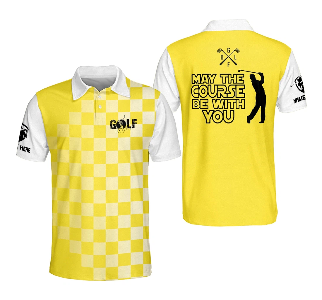 Personalized Funny Golf Shirts For May The Course Be With You Golf Shirts For Crazy Golf Shirts For Team Gm0314 - Polo Shirt
