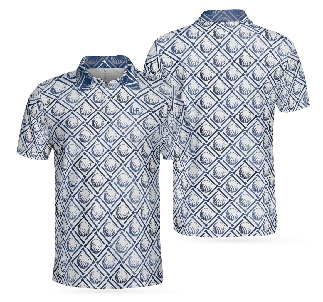 Personalized Golf Balls And Tees Seamless Golf Best Golf For Cool Gift For Golfers - Polo Shirt