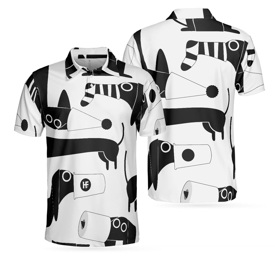 Personalized Funny Dachshund All My Dog Dachshund For Black And White Dog Lover Gift For Dog Lovers - Polo Shirt