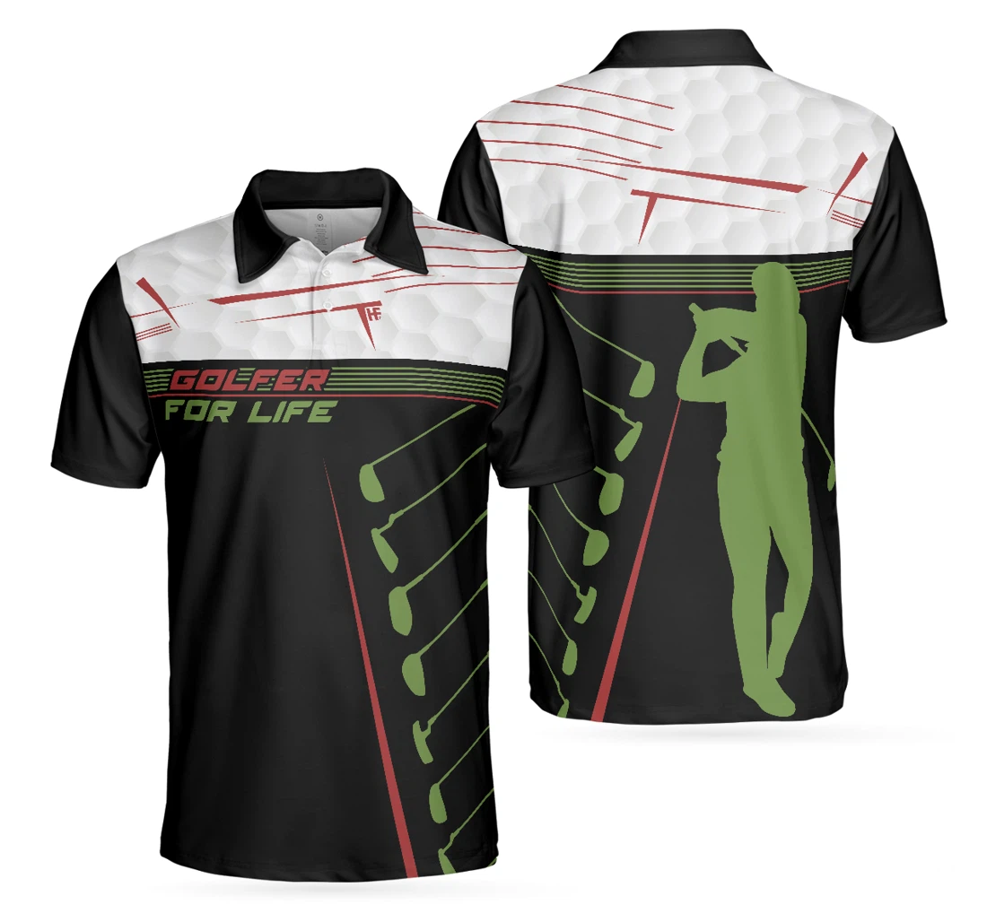 Personalized Golfer For Life Sporty And Elegant Design Golf Active Golf Design For Best Golf Gift Idea Best Gift For Golfers - Polo Shirt