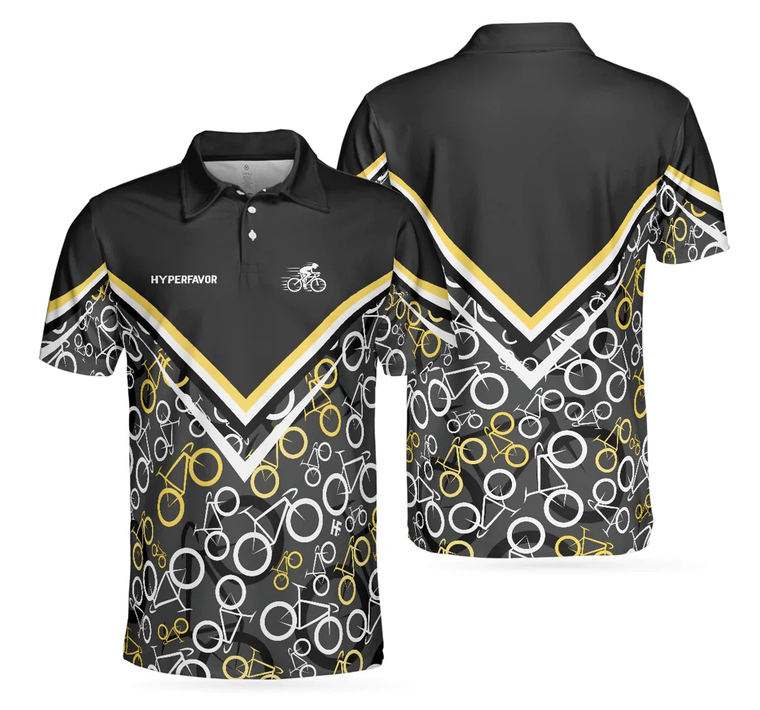 Personalized Road Bikes Pattern Cycling For Cyclists Sporty Cycling For And - Polo Shirt