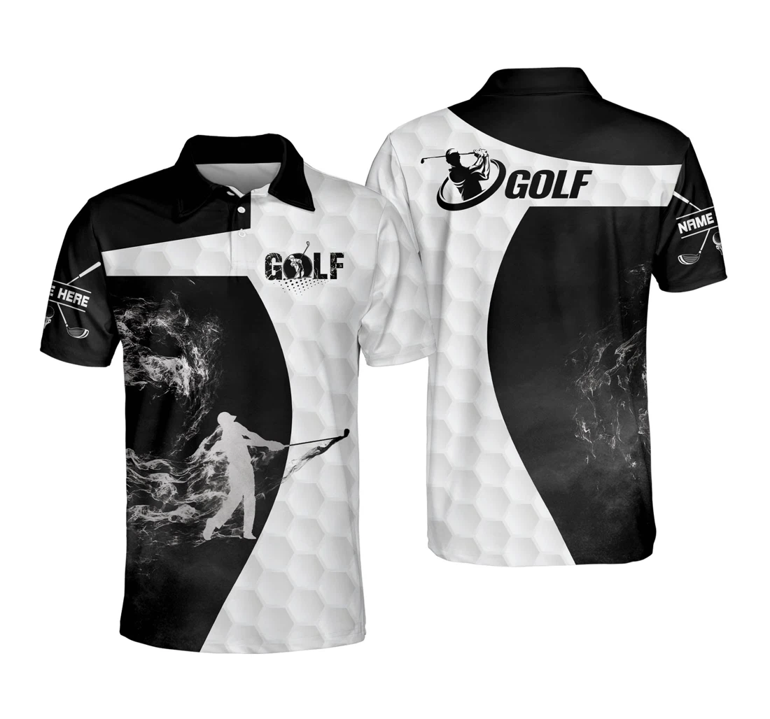 Personalized Funny Golf Shirts For Golfer With Smoke Men's Golf Shirts Gm0038 - Polo Shirt