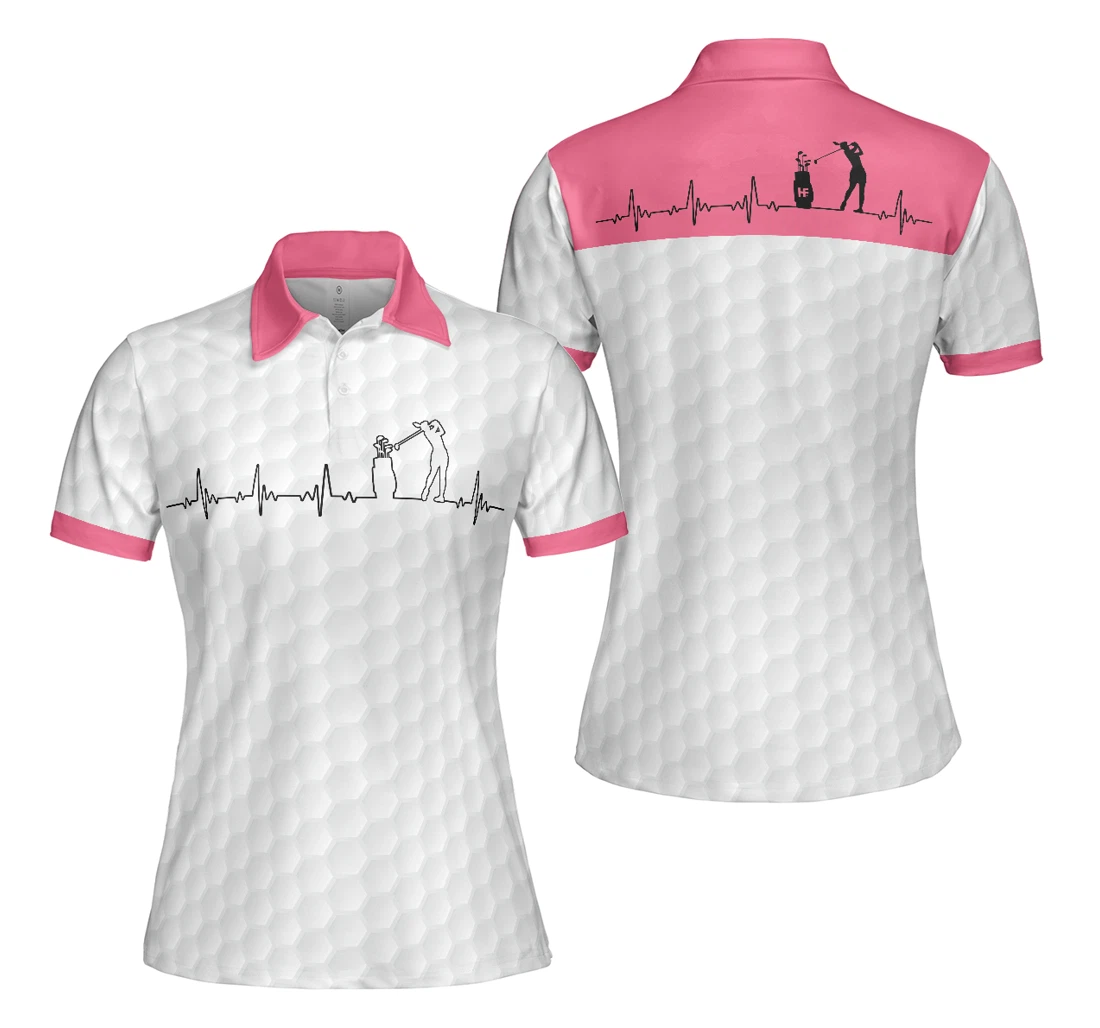 Personalized Golf Is My Heart Pink Golf Golf Gift For Ladies Gift For Golf - Polo Shirt