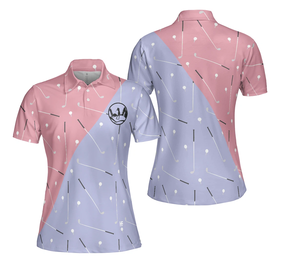 Personalized Elegant Golf Girl Seamless Pattern Golf For Ladies Unique Golf Gift - Polo Shirt