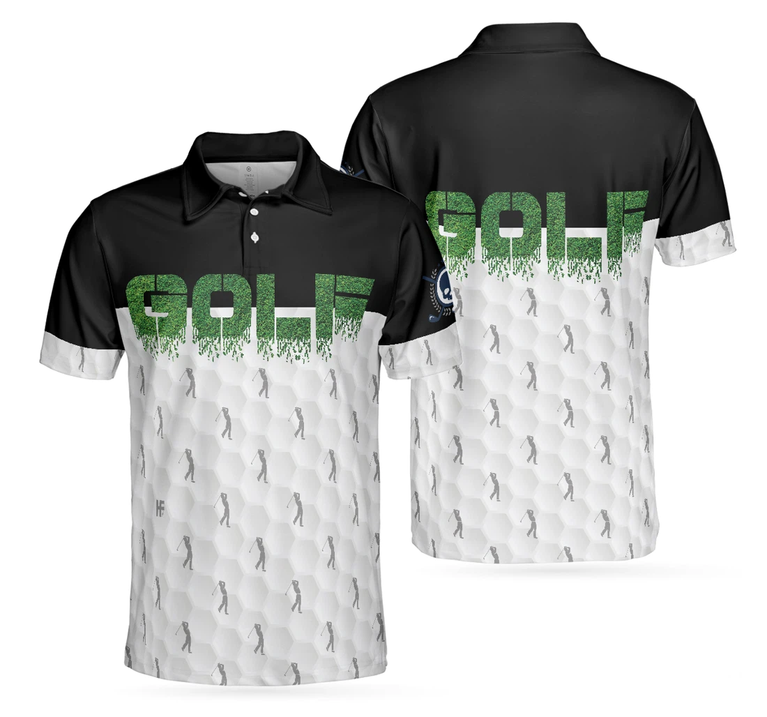 Personalized Funny Golfer Seamless Pattern Golf Golf For Best Gift For Golfers - Polo Shirt