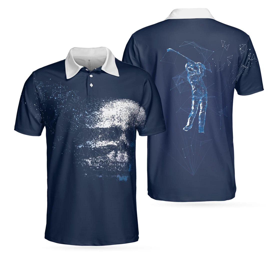 Personalized Artistic High Tech Skull Golf For Gift For Golfers - Polo Shirt