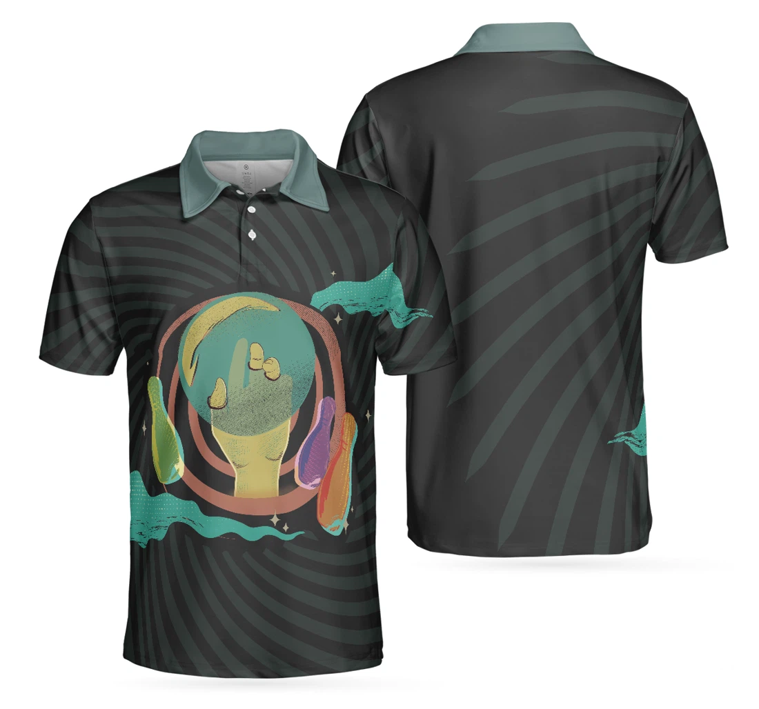 Personalized Artistic Bowling Transparent Bowling For Gift For Bowling Lovers - Polo Shirt