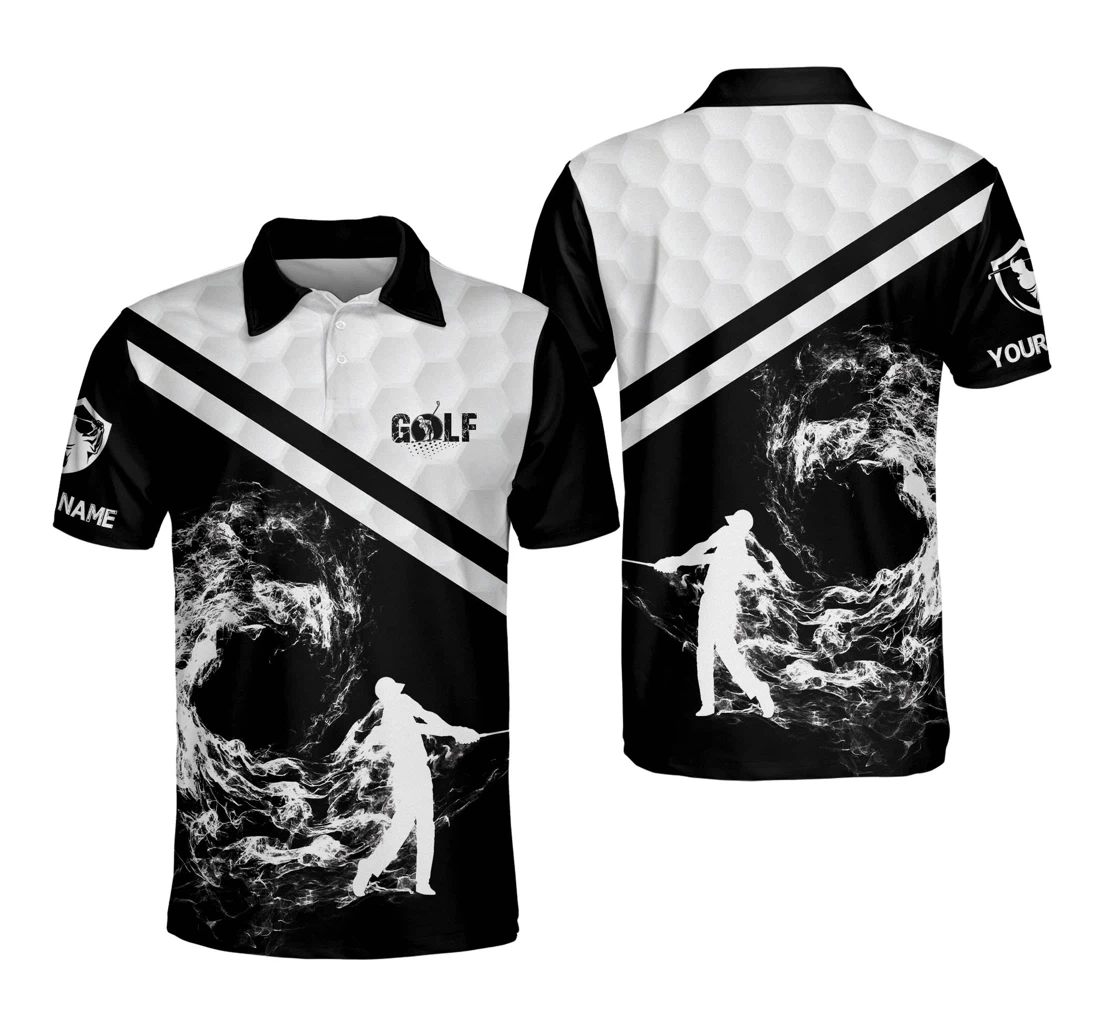 Personalized Golfer With Smoke Crazy Golf Gm0243 - Polo Shirt