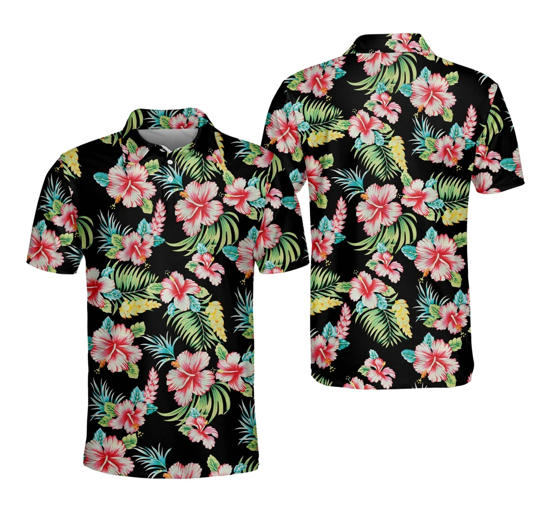 Personalized Floral Tropical Tropical Floral Golf Gm0244 - Polo Shirt