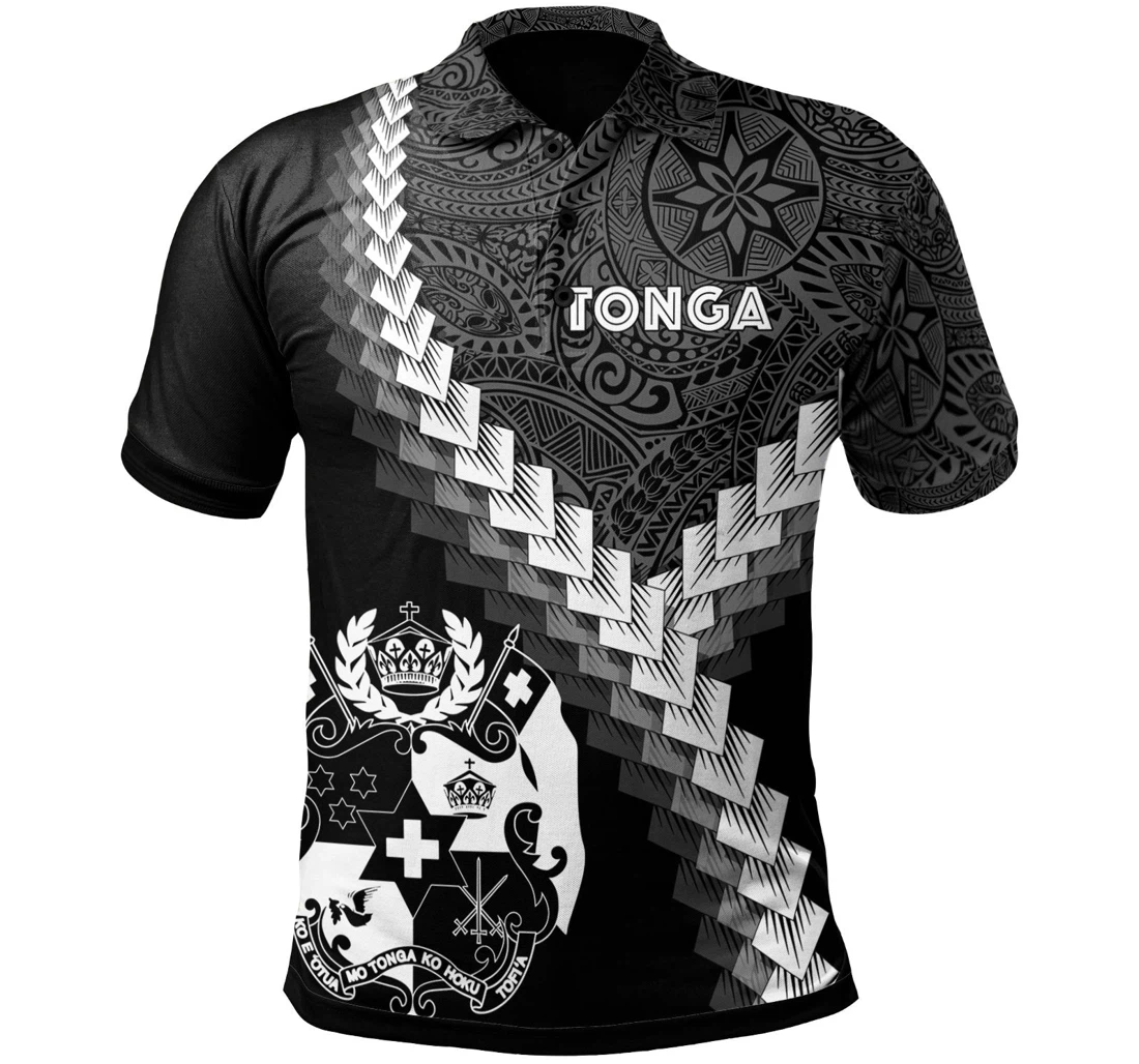Personalized Coat Of Arms With Polynesian Tattoo Tonga For Po1236 - Polo Shirt