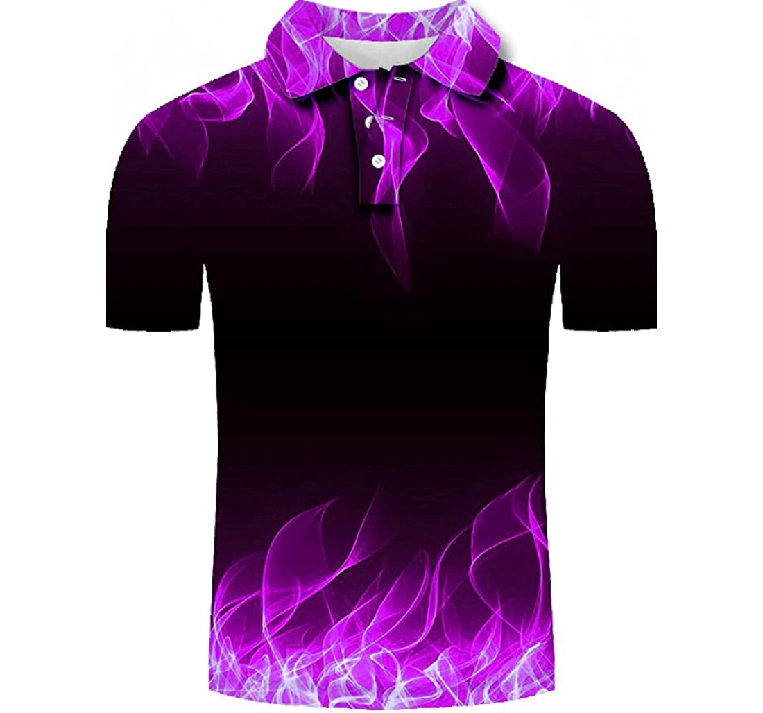 Personalized Abstract Flame Graphic Breathable For Po1494 - Polo Shirt