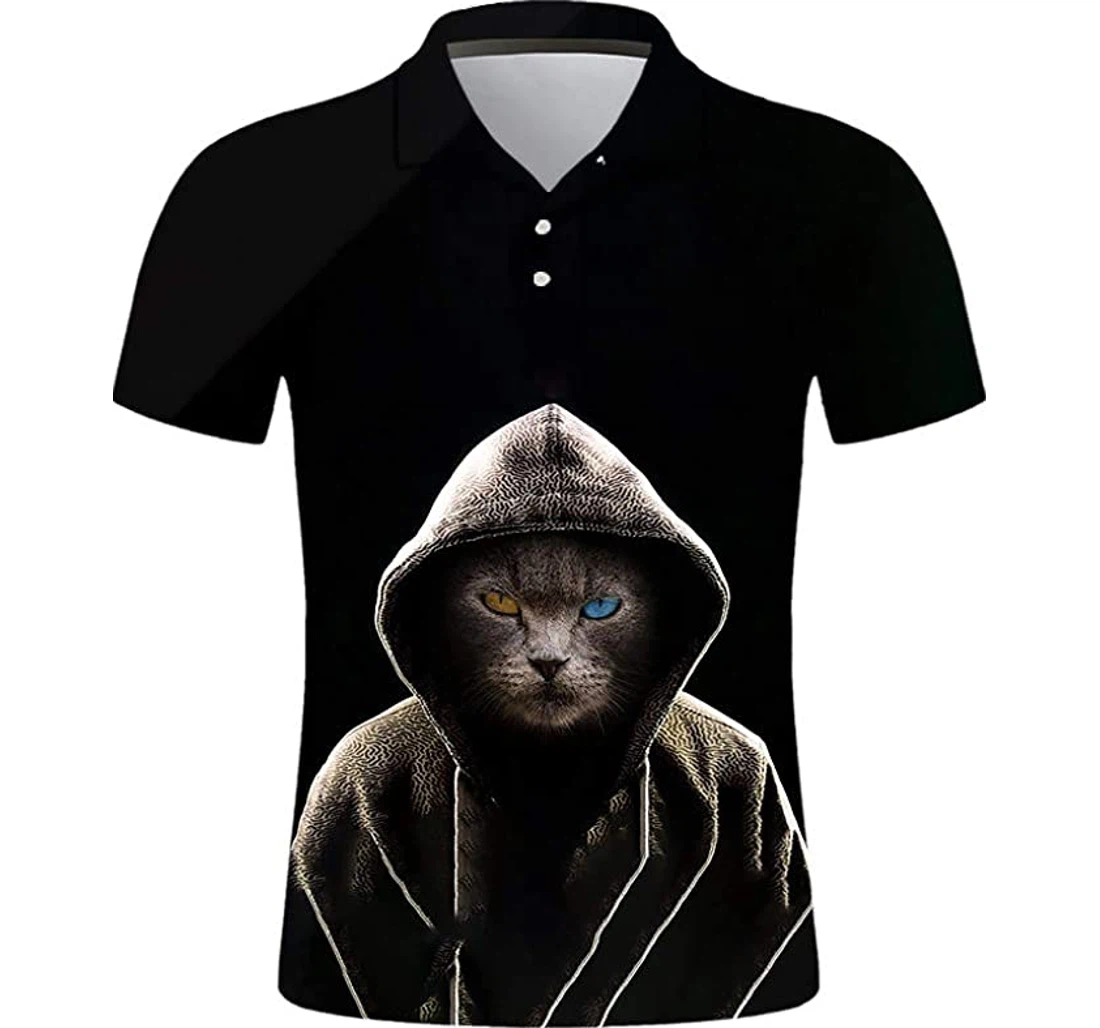 Personalized Cat Graphic Unisex Summer Casual Fashion Hip Hop For Po1493 - Polo Shirt