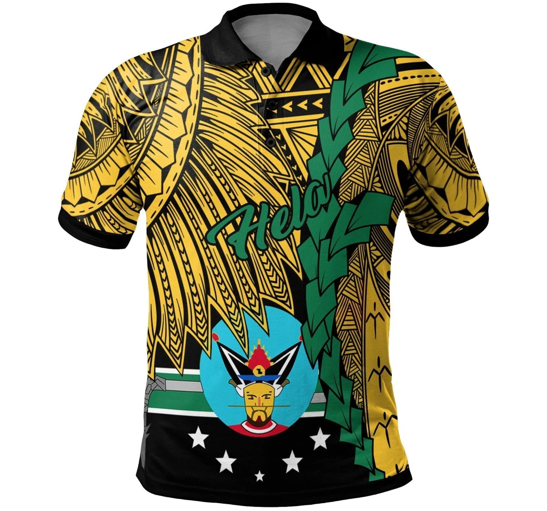 Personalized Papua New Guinea Hela Province Polynesian Polo For Po1170 - Polo Shirt