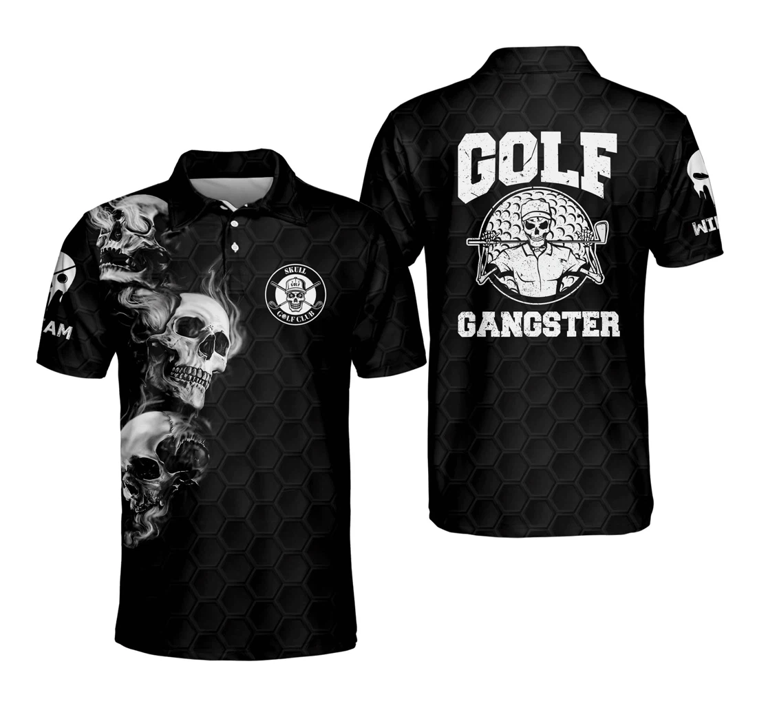 Personalized Skull Golf Gangster Golf Gm0169 - Polo Shirt
