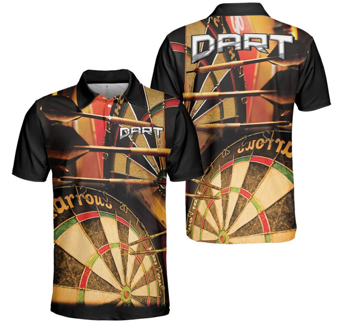 Personalized Born To Play Darts Retro For - Polo Shirt