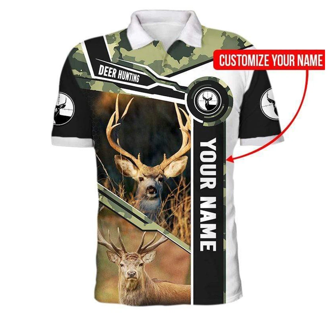 Deer Hunting Camo Custom Name For - Polo Shirt - All Star Shirt