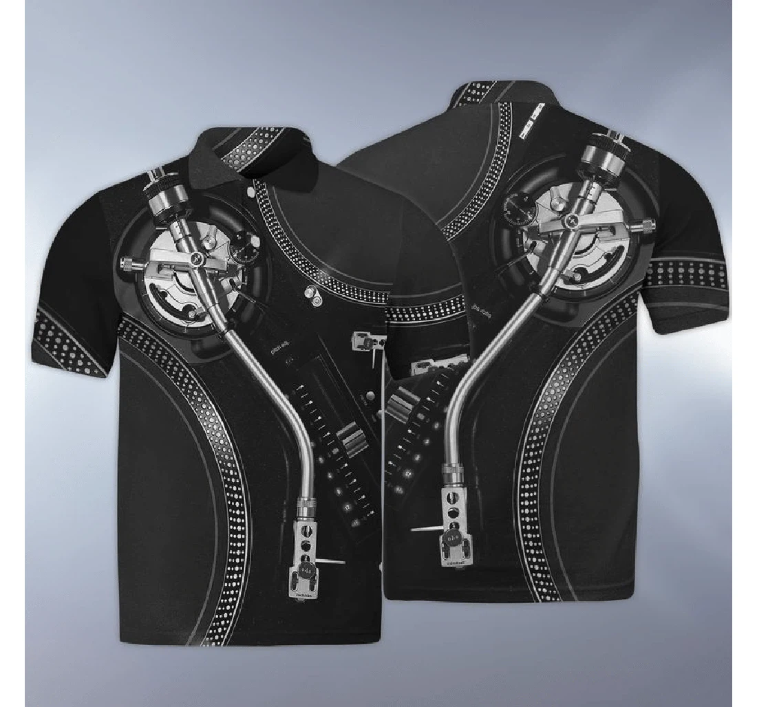 Personalized The Real Dj’s Play Music With Vinyl Black For - Polo Shirt