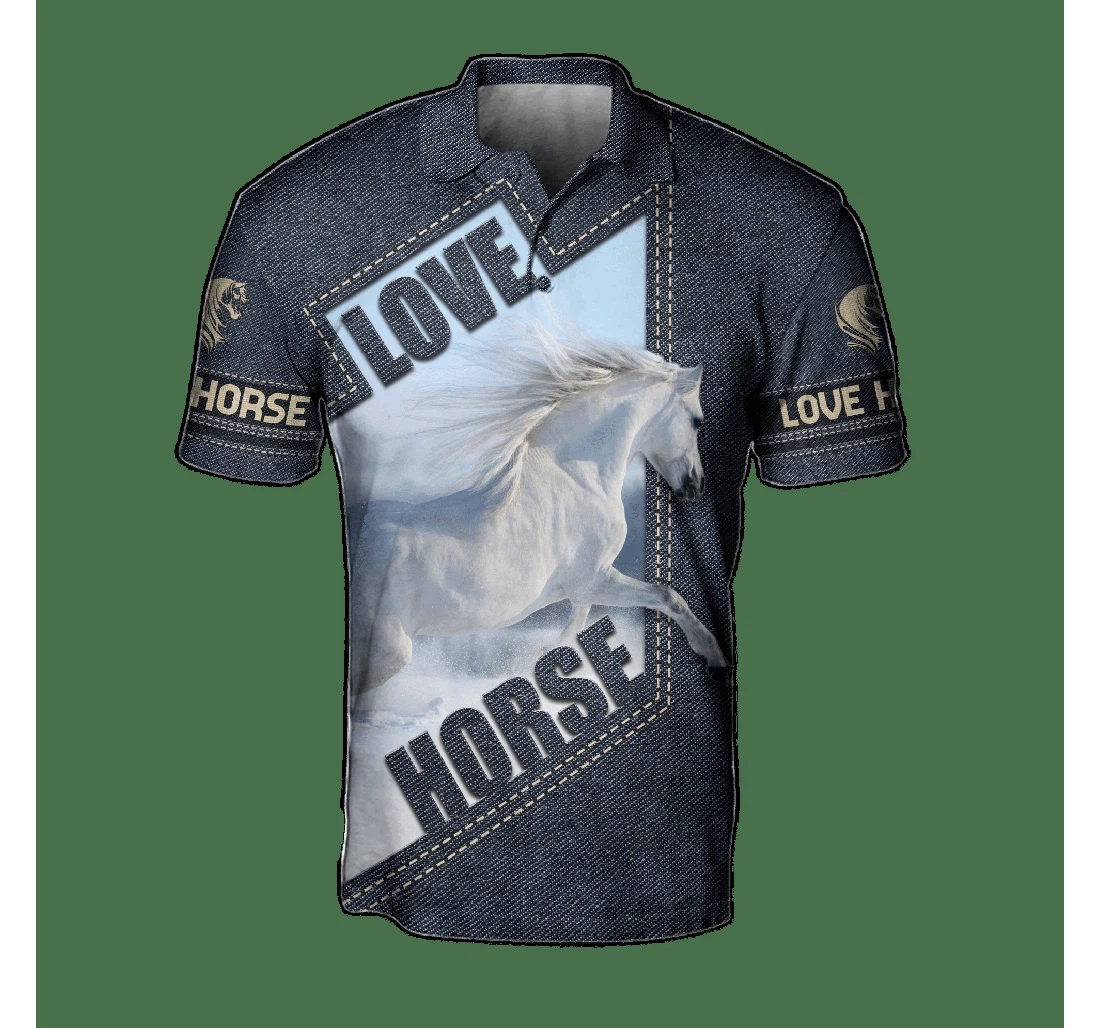 Personalized Born To Be The White Horse For - Polo Shirt
