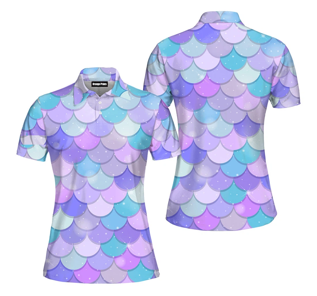 Personalized The Little Mermaid Blue Purple For - Polo Shirt