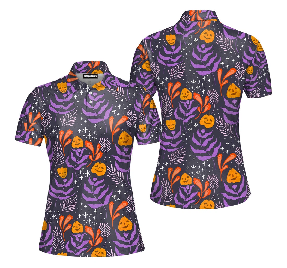 Personalized Halloween Pumkins Tropical For - Polo Shirt