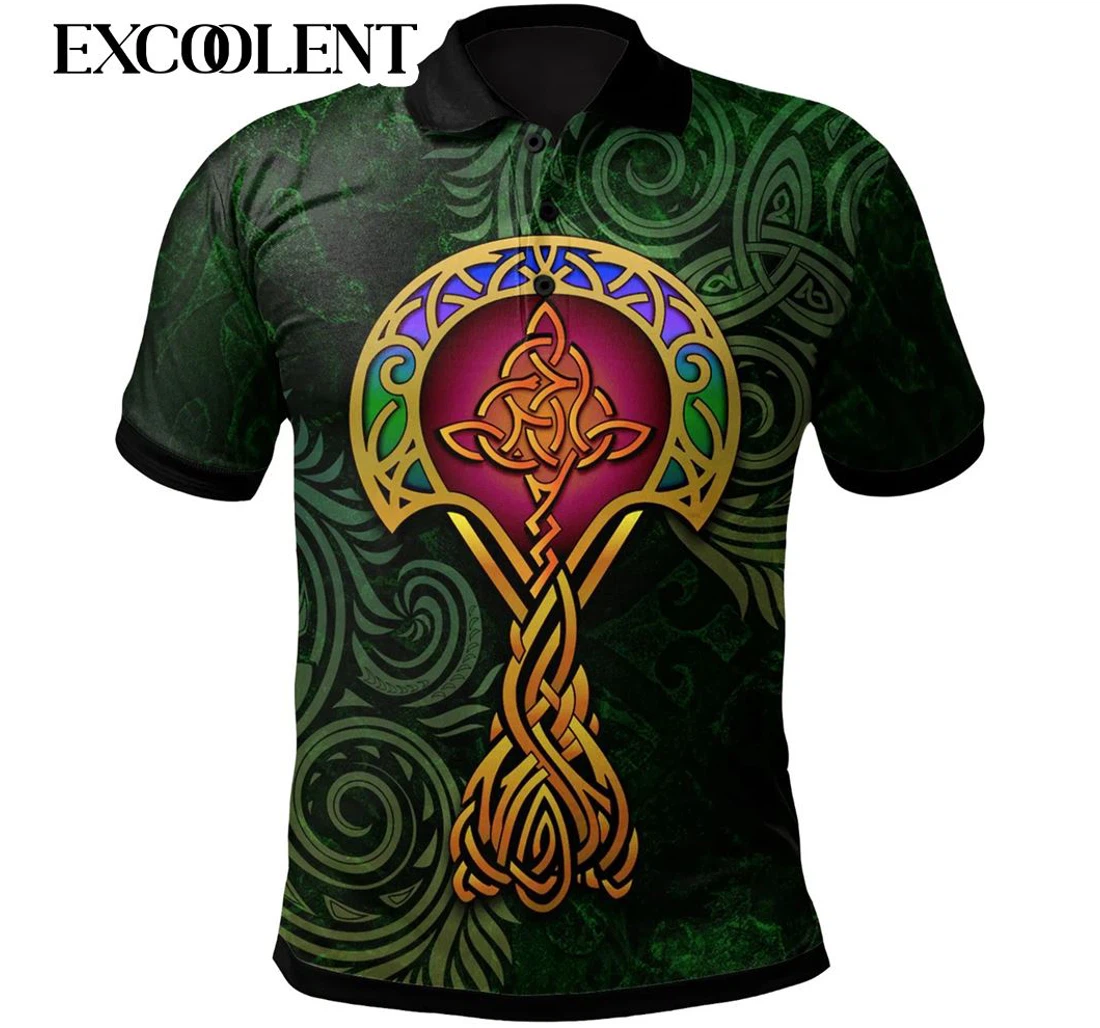 Personalized Celtic Symbols Special Tree Of Life - - St Patrick's Day Gifts - Polo Shirt