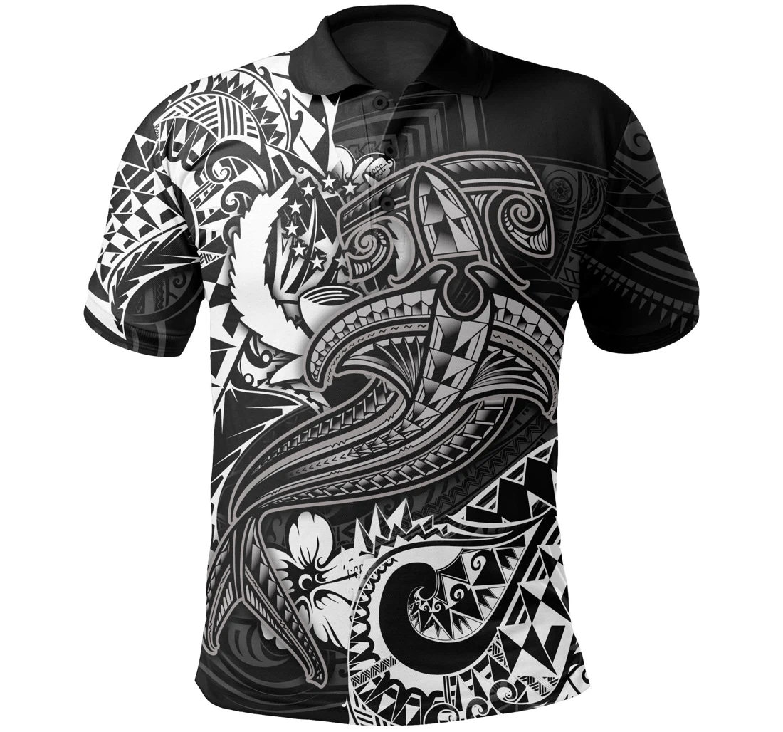 Personalized White Shark Polynesian For Po1316 - Polo Shirt