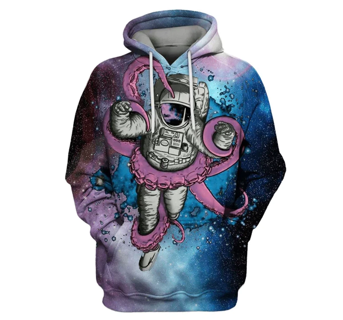 Personalized Astronaut Monster Outer Space Astronaut Astronaut - 3D Printed Pullover Hoodie