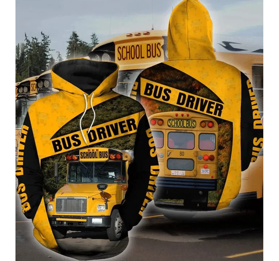 Personalized Bus Driver School Bus Driver Bus Drivers - 3D Printed Pullover Hoodie