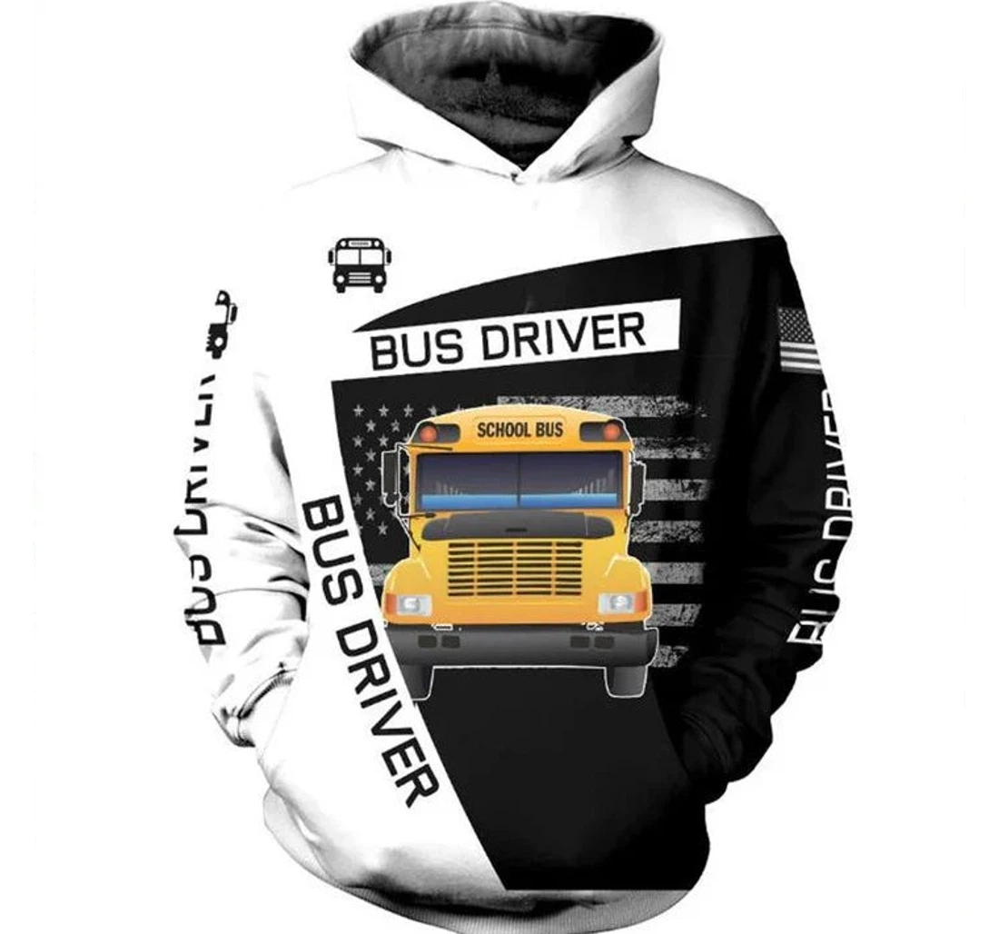 Personalized Bus Clothes School Bus Driver Favorite Bus Driver - 3D Printed Pullover Hoodie