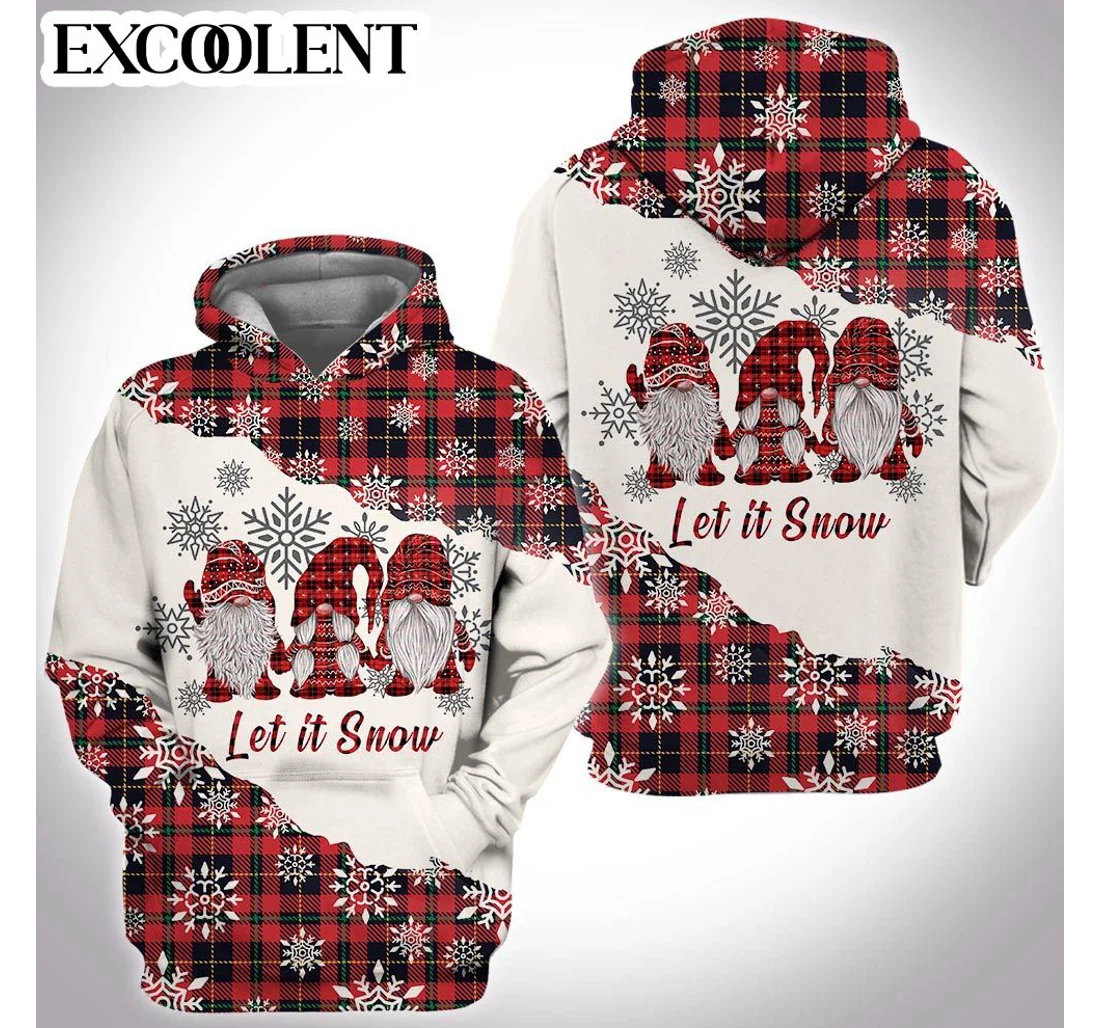 Personalized Let It Snow Gnome Christmas Christmas Christmas - 3D Printed Pullover Hoodie