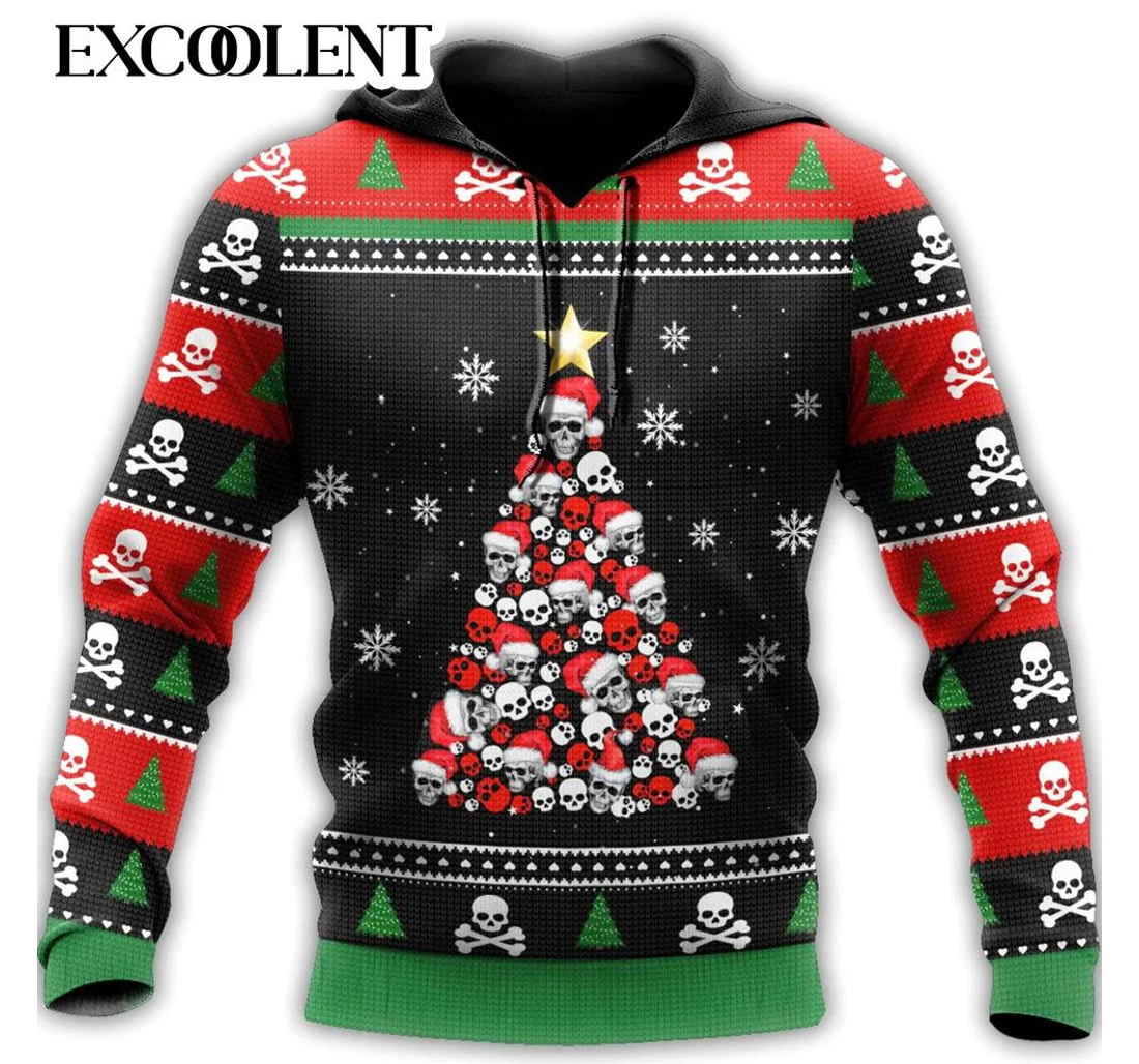 Personalized Skulls Christmas Christmas Christmas - 3D Printed Pullover Hoodie