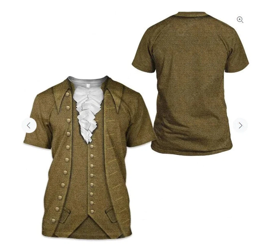 Personalized Historical John Adams Historical - 3D Printed T-shirt