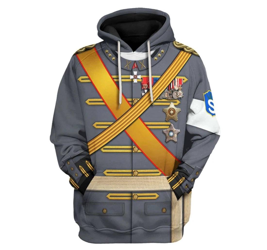 Personalized President Carl Gustaf Emil Mannerheim Uniform - 3D Printed Pullover Hoodie