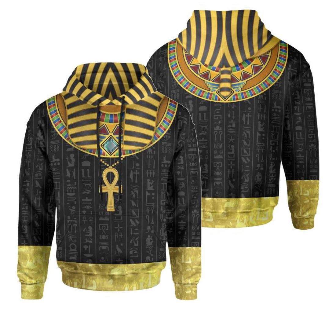 Personalized African Pharaoh Cosplay - 3D Printed Pullover Hoodie