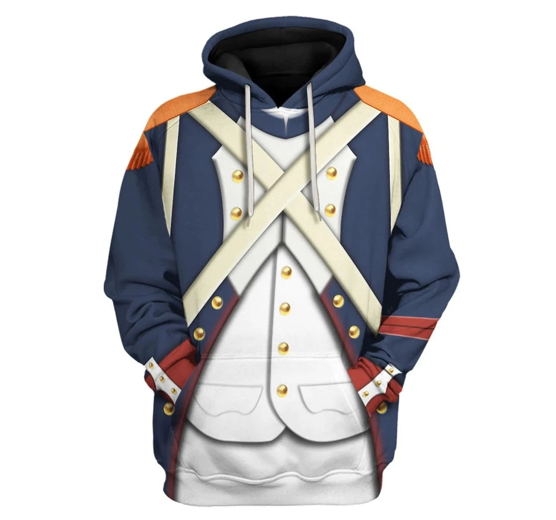 Personalized Historical Joachim Murat Napoleon Uniform - 3D Printed Pullover Hoodie